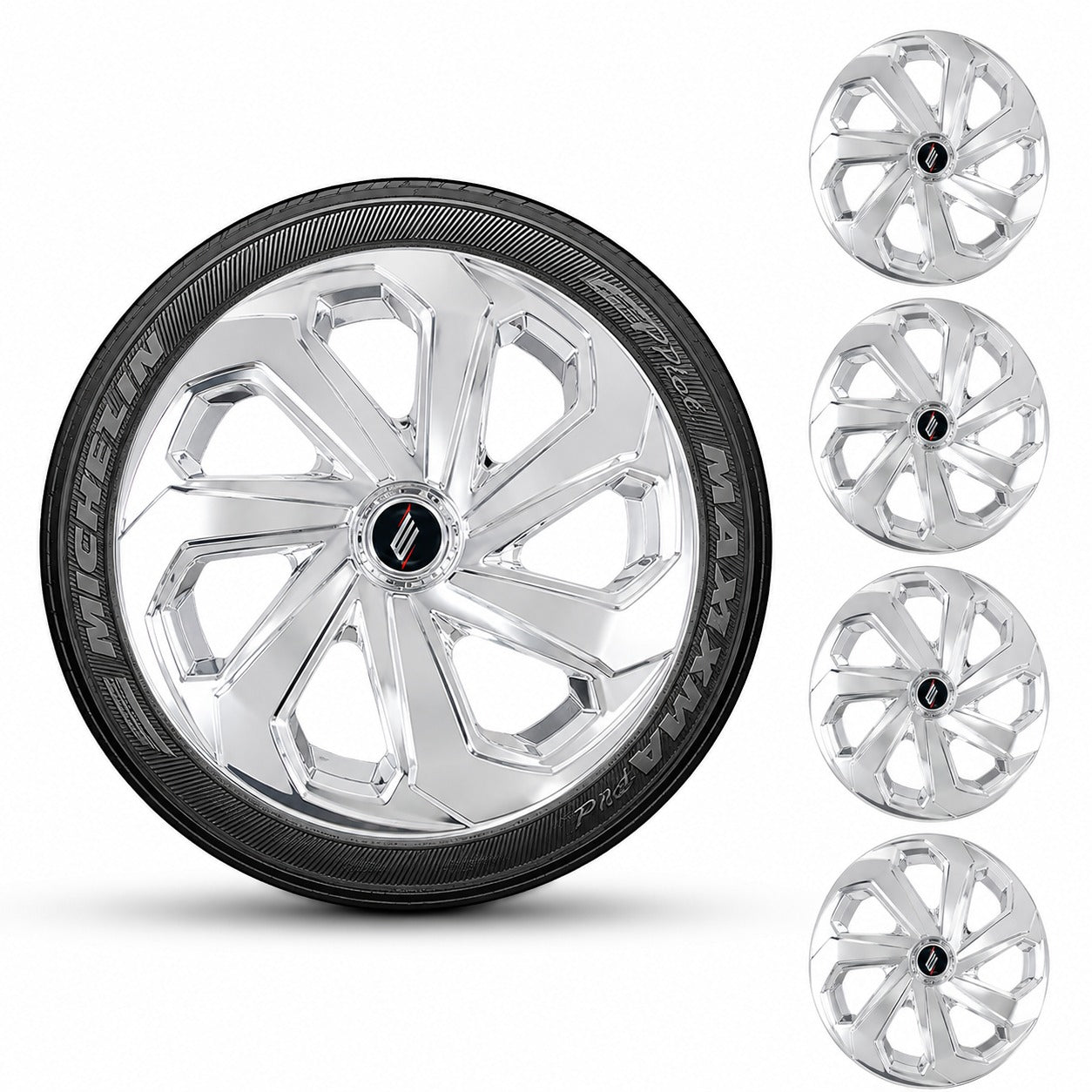 Tazas Rueda SPIDER Cromo R13/R14/R15 x4