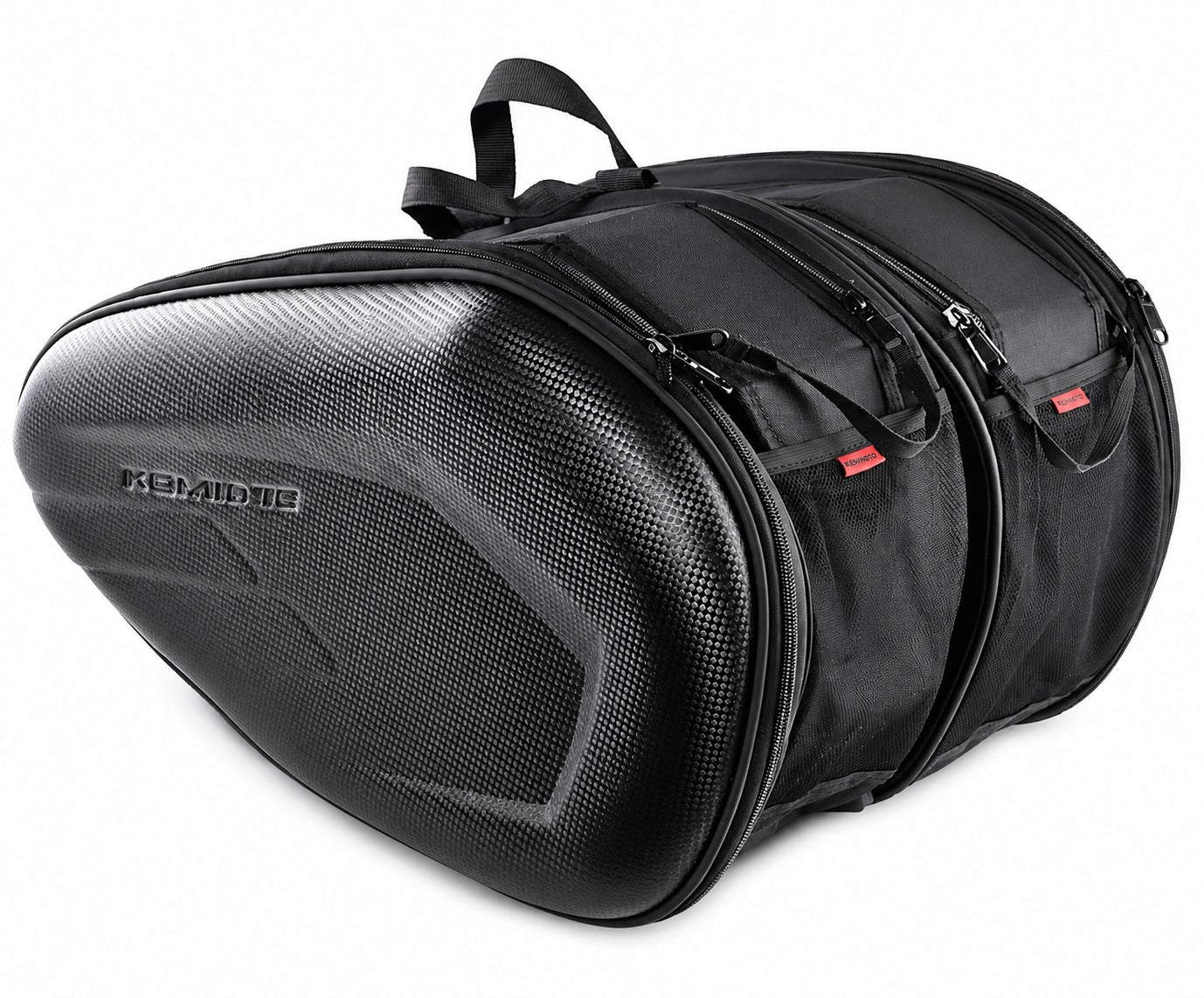 Alforjas Moto Semi Rigidas Komine Expandible 36 A 58 Litros Color Negro
