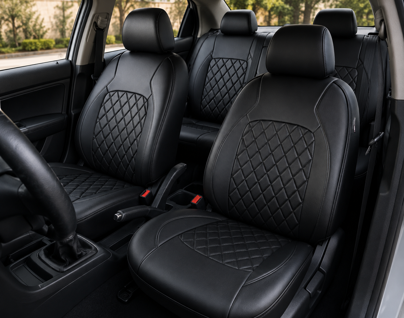 Funda Cubre Asientos Eco Cuero Universal Autos Y Camionetas