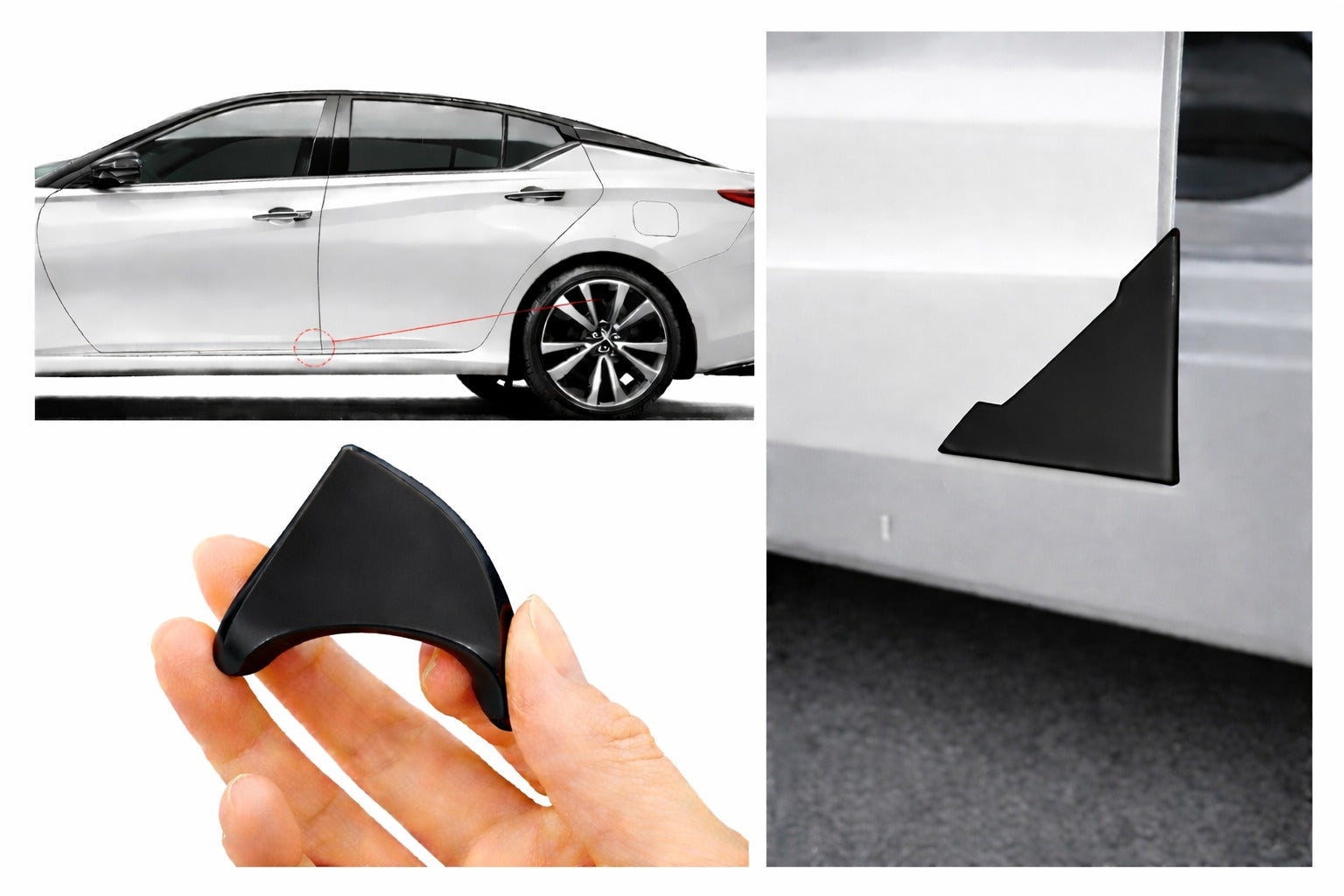 Protector De Puerta Silicona Auto Esquinero Adhesivos X Jgo