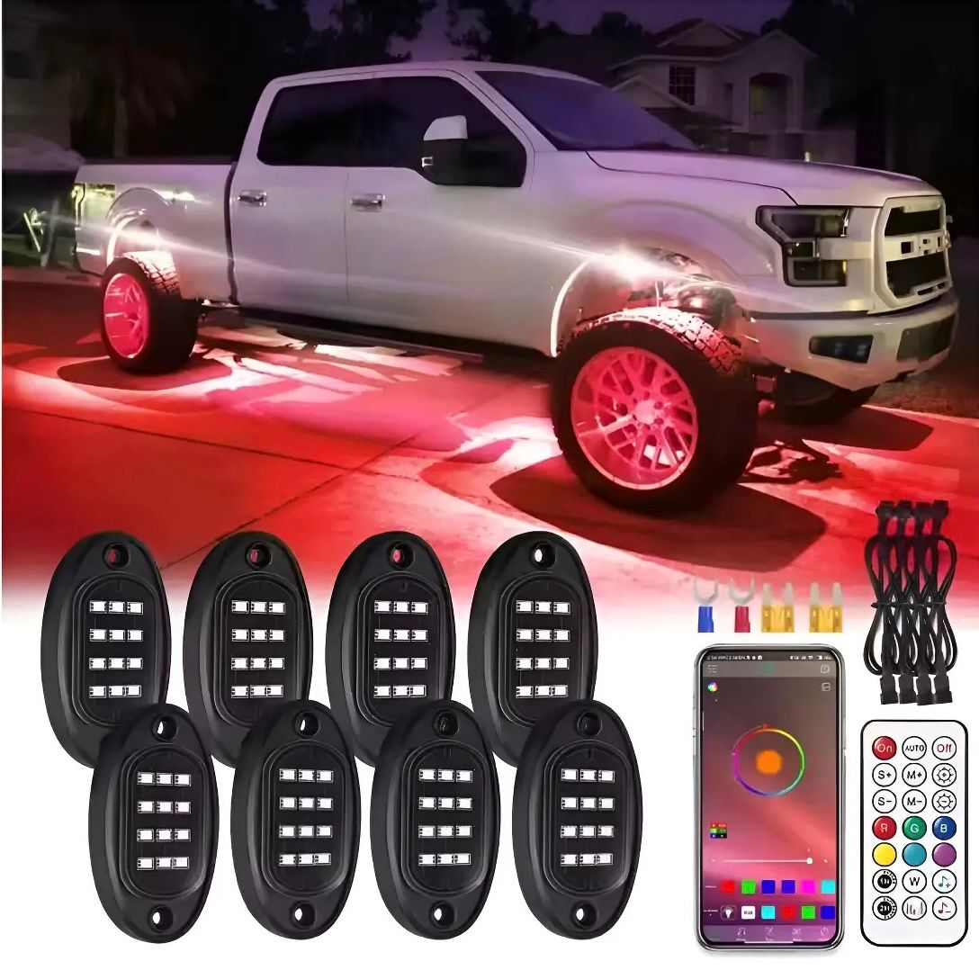 Luz Led Rgb Auto Exterior Inferior Con Control Y Aplicación