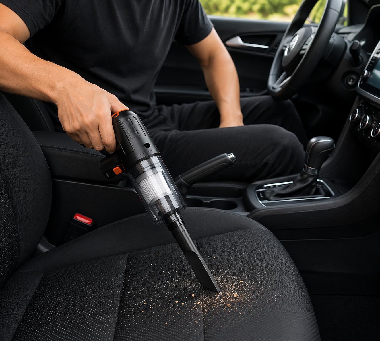 ASPIRADORA INALAMBRICA PARA AUTO 6 EN 1 PORTARIL + CABLE USB