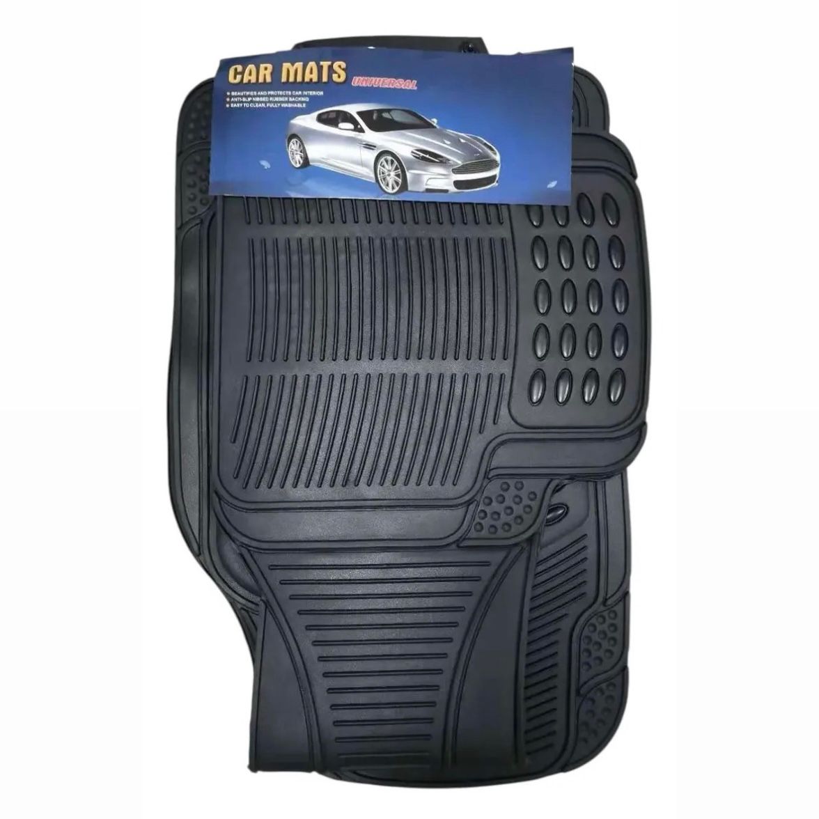 Alfombras Autos Universal 3 Piezas Negra 100% Goma