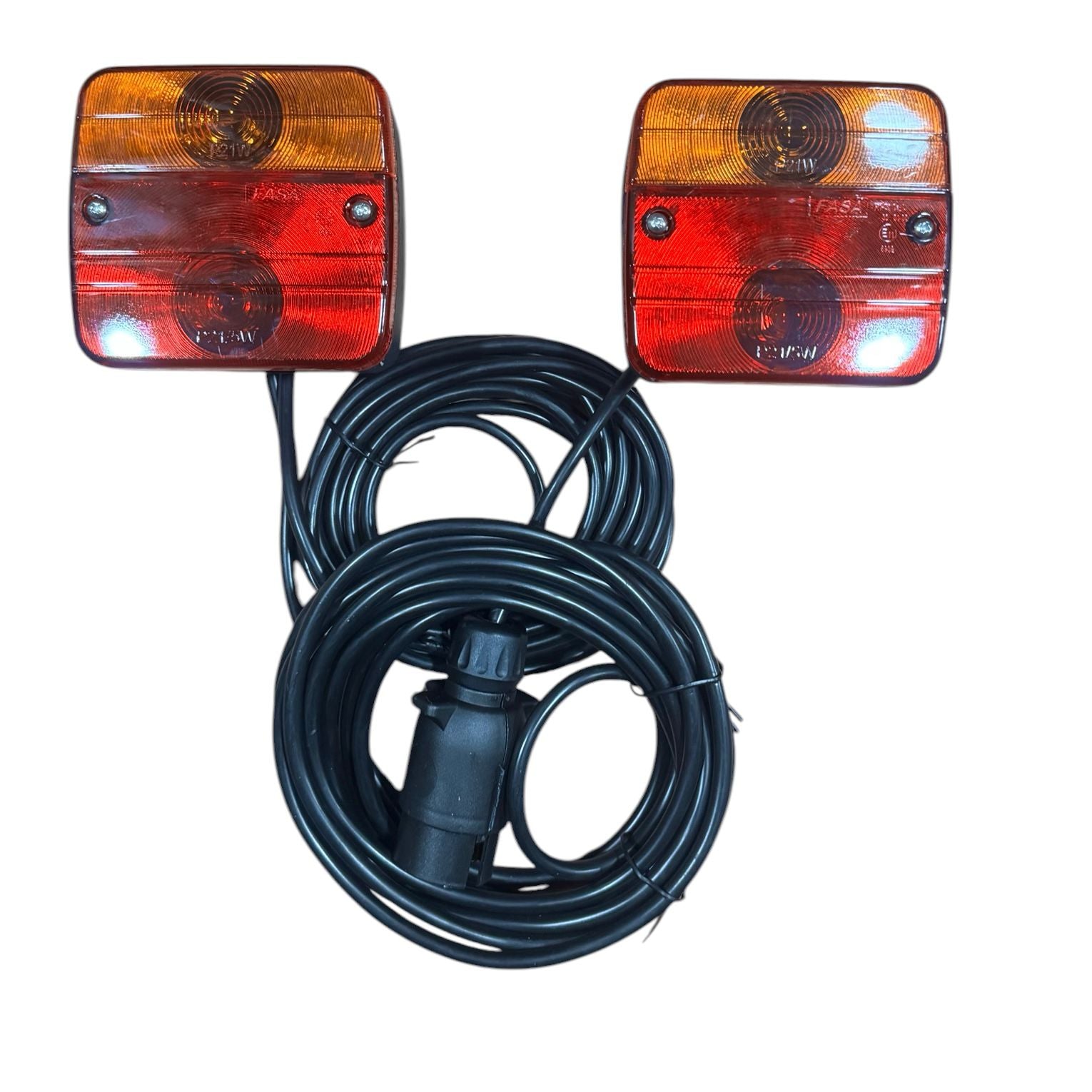 Kit Faroles Trasero Para Trailer Luz Alto Brillo X2