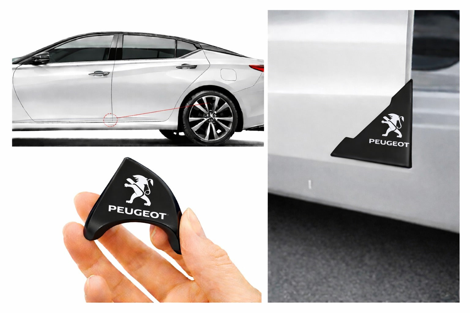 Protector De Puerta Silicona Auto Esquinero Adhesivos X Jgo