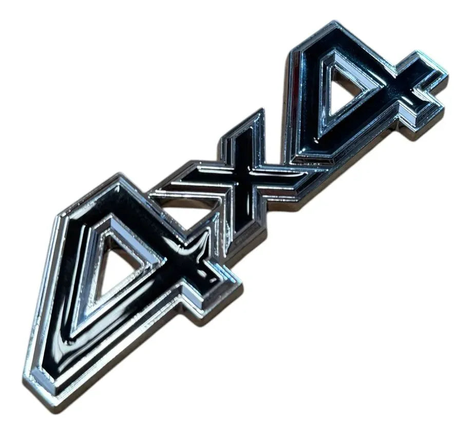 Insignia Metal Adhesiva 4x4 Cromo Off Road Premium