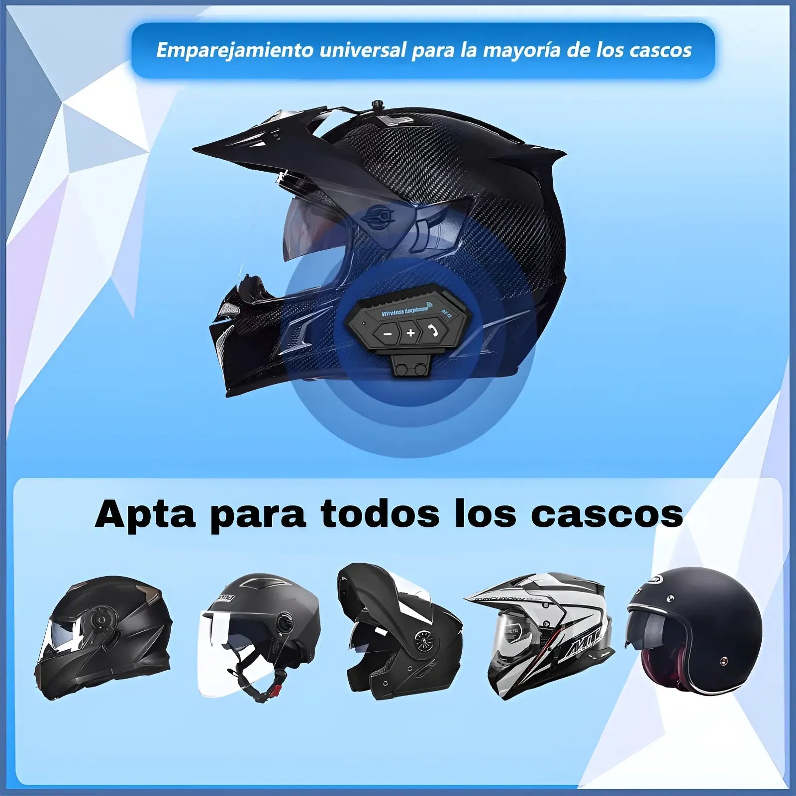 Intercomunicadores Bluetooth Para Casco De Moto C/ Micrófono