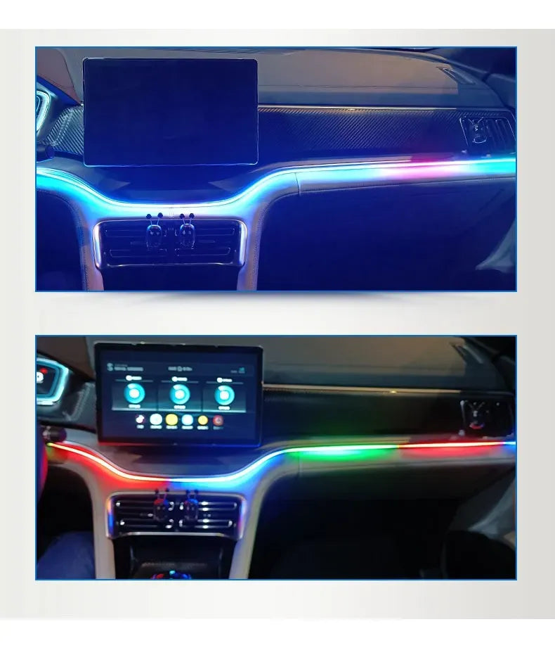 Luces Led Rgb 12v Interior Auto C/control Y Aplicación