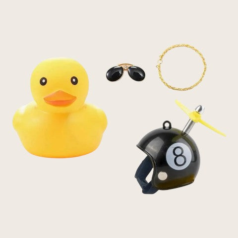 Adorno Pato Fachero Para Coche Adhesivo Con Accesorios 8