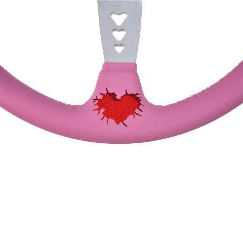 Volante Deportivo Diseño Universal Rosa 350mm