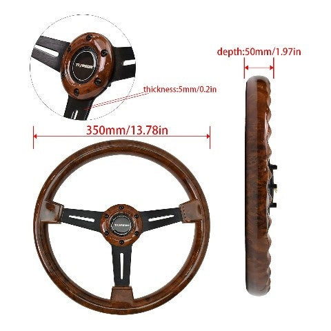 Volante Deportivo Diseño Símil Madera