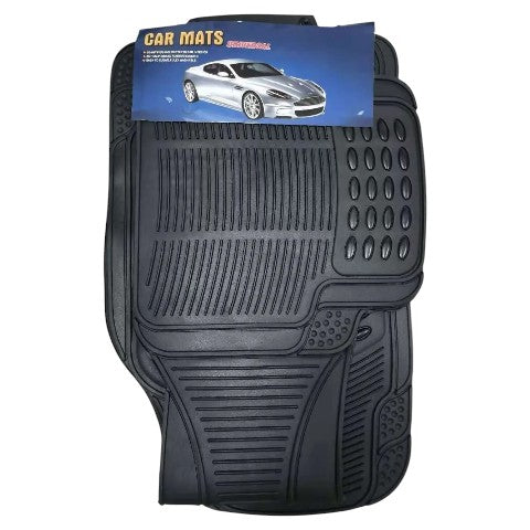 Alfombras Autos Universal 3 Piezas Negra 100% Goma