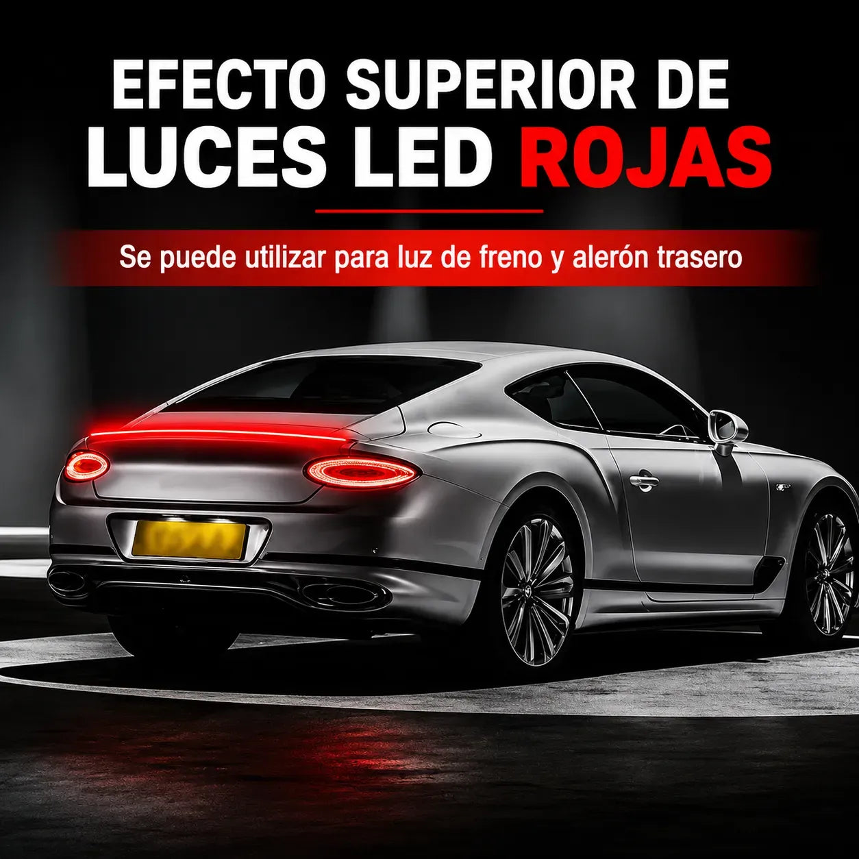 Aleron Goma Spoiler Led Luz Posición Freno Señalero