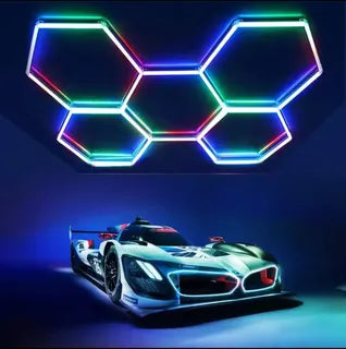 Luz Led Hexagonal De Pared O Techo Detailing Rgb Control
