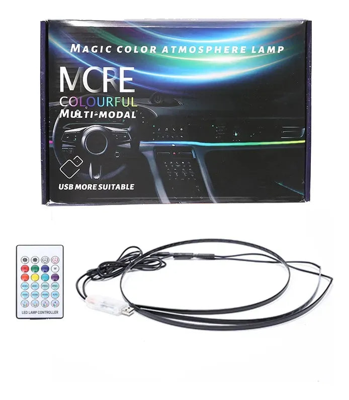 Luces Led Rgb 12v Interior Auto C/control Y Aplicación