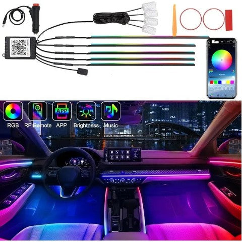 Luces Led Interior Auto Led Tablero Y Ambiental Kit 10 En 1