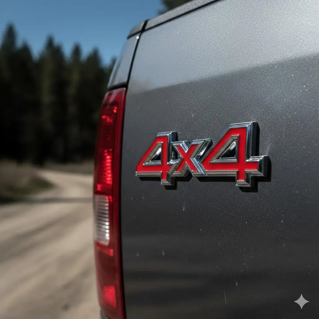 Insignia Metal Adhesiva 4x4 Cromo Off Road Premium