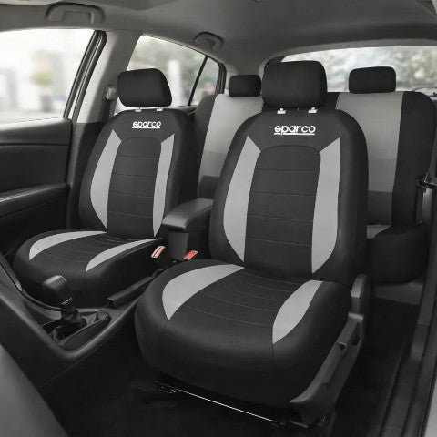 Cubre Asiento Universal Sparco Premium Set Completo NEGRO Y GRIS