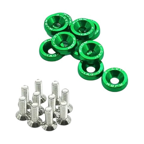 Set Arandelas Aluminio Con Tornillo 6mm Universal Set X10