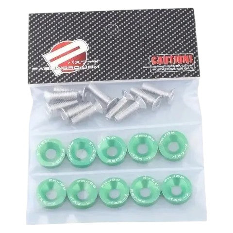 Set Arandelas Aluminio Con Tornillo 6mm Universal Set X10