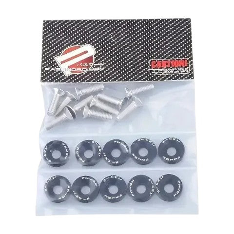 Set Arandelas Aluminio Con Tornillo 6mm Universal Set X10