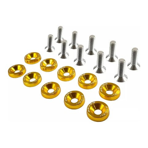 Set Arandelas Aluminio Con Tornillo 6mm Universal Set X10