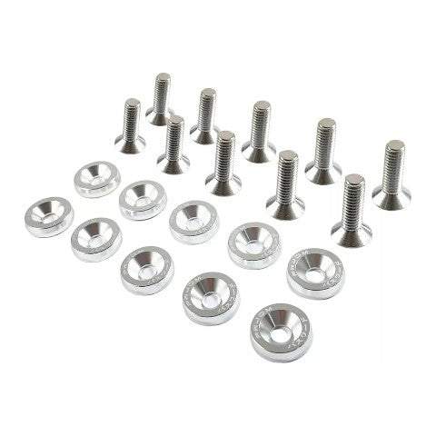 Set Arandelas Aluminio Con Tornillo 6mm Universal Set X10