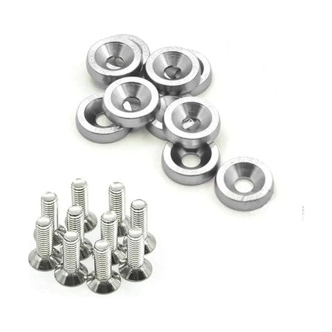 Set Arandelas Aluminio Con Tornillo 6mm Universal Set X10