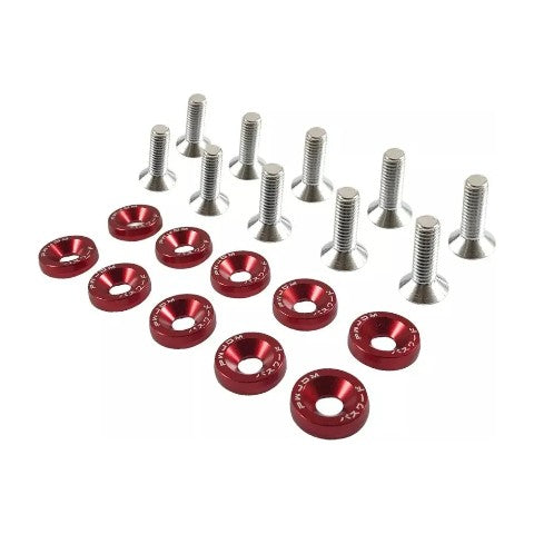 Set Arandelas Aluminio Con Tornillo 6mm Universal Set X10