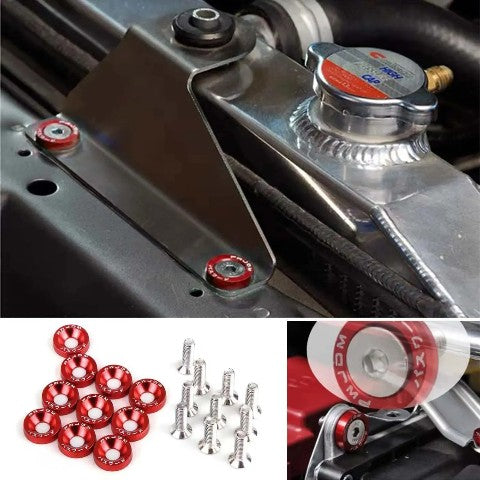 Set Arandelas Aluminio Con Tornillo 6mm Universal Set X10