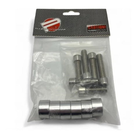 Kit Arandelas Aluminio X6 Con Tornillos Tuning Racing