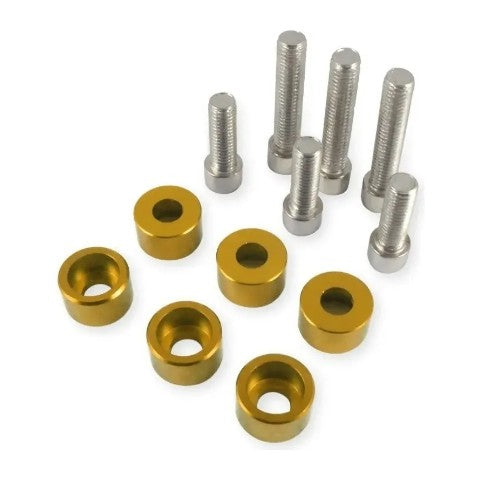 Kit Arandelas Aluminio X6 Con Tornillos Tuning Racing