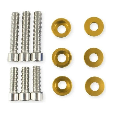 Kit Arandelas Aluminio X6 Con Tornillos Tuning Racing