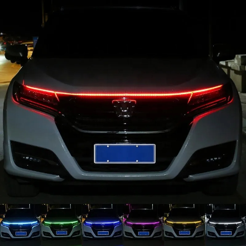 Tira Flexible Rgb Para Capo De Auto, Decoración Tuning 12v