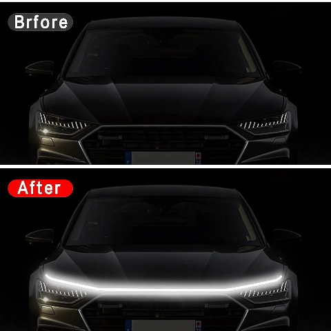 Tira Flexible Rgb Para Capo De Auto, Decoración Tuning 12v