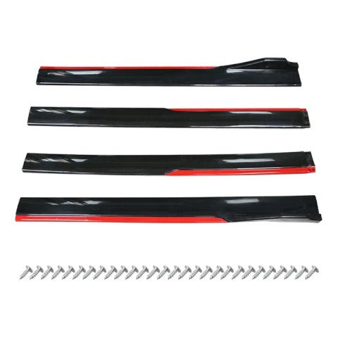 Spoiler Difusores Laterales Universal Negro y Rojo