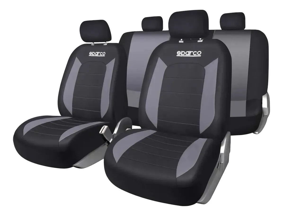 Fundas Sparco + Alfombras 3 piezas + Cubre volante ecocuero