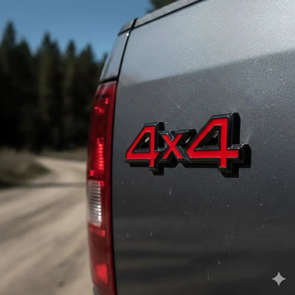 Insignia Metal Adhesiva 4x4 Cromo Off Road Premium