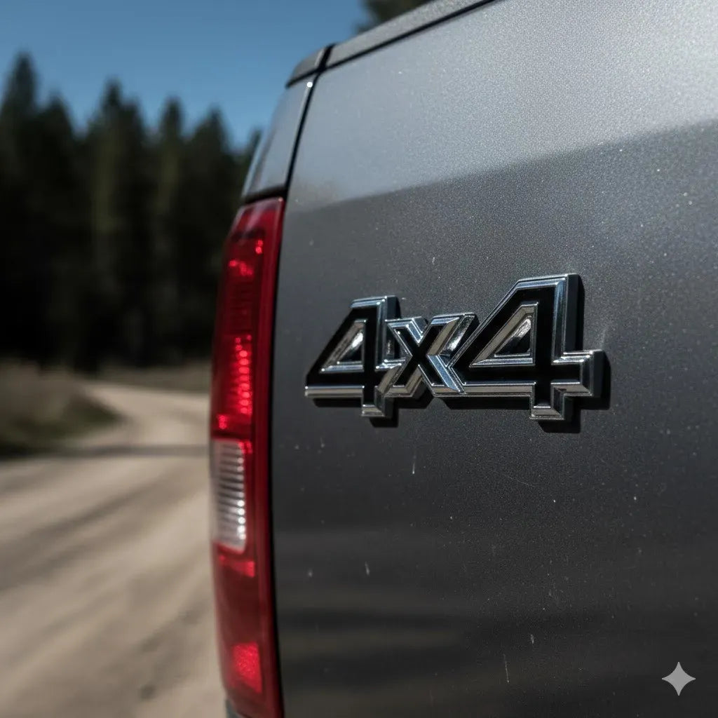 Insignia Metal Adhesiva 4x4 Cromo Off Road Premium