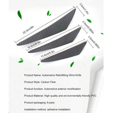 6pcs universales bumper spoiler