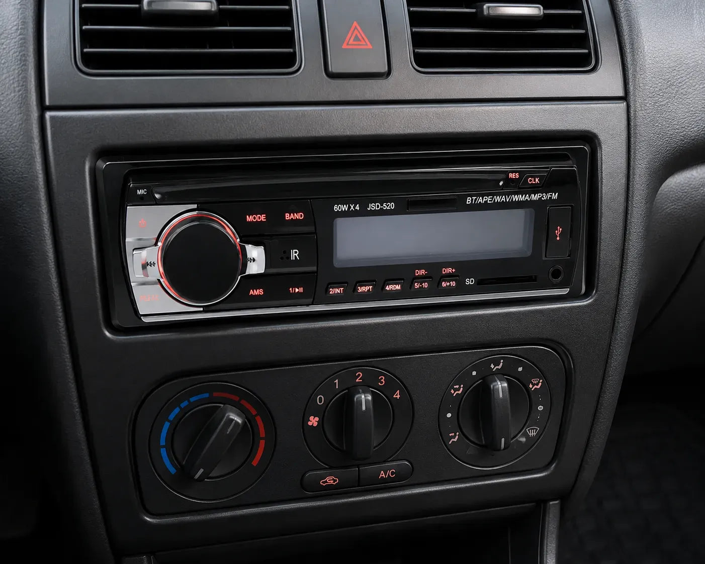 Radio Para Auto, 1 Din Bluetooth / Aux / Usb / Sd / Rca