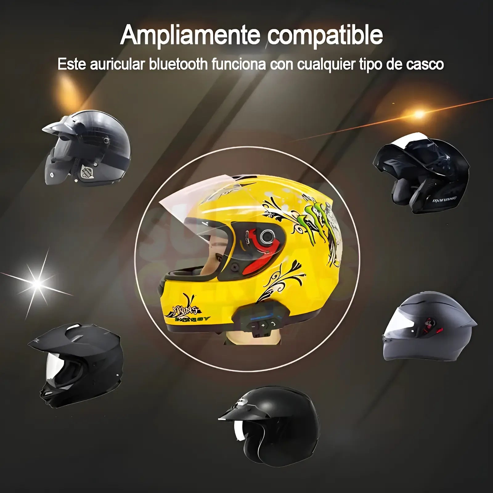 Intercomunicadores Bluetooth Para Casco De Moto C/ Micrófono