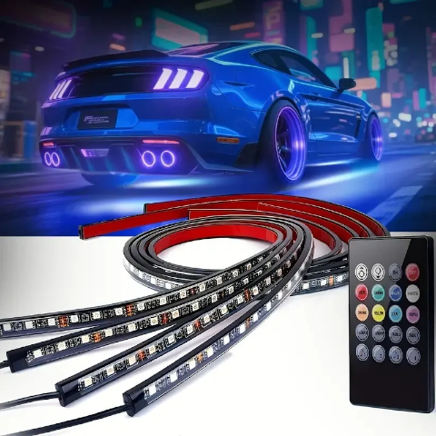 Luz Led Rgb Auto Exterior Inferior Con Control Y Variedad