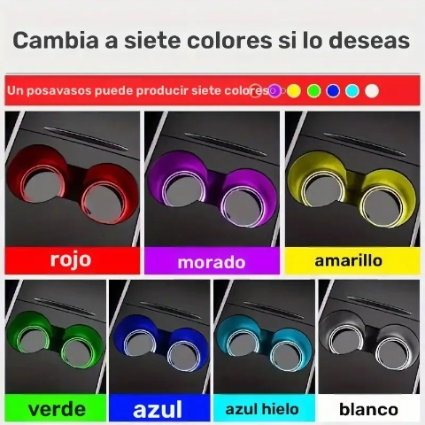 Posavaso Apoya Vaso Led Multicolor X2