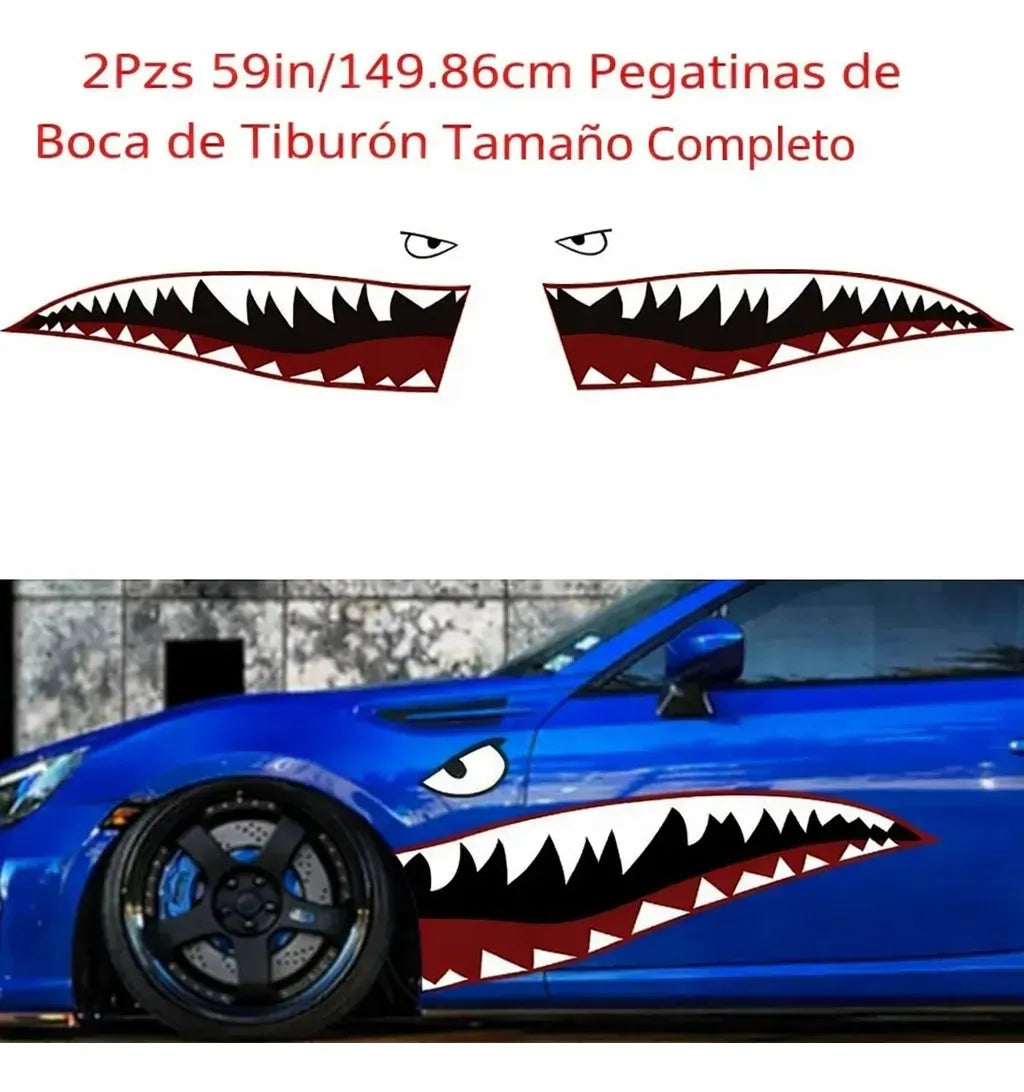 Calcomanía Para Laterales Formato Tiburón 2pzs