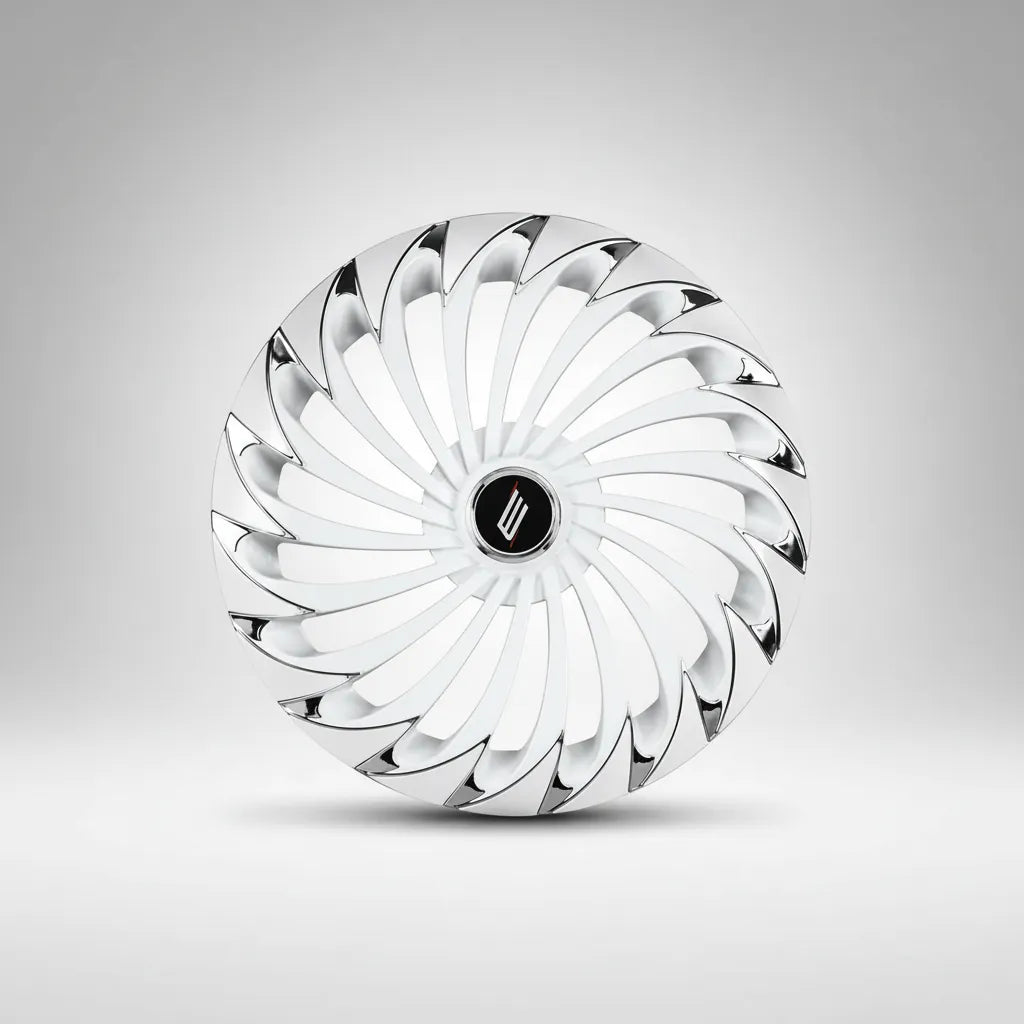 Tazas Rueda TWISTER Blanco Y Cromo R13/R14/R15 x4