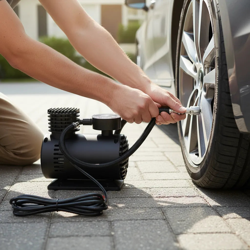 Inflador Eléctrico 12 Volts 300psi Compresor Portatil