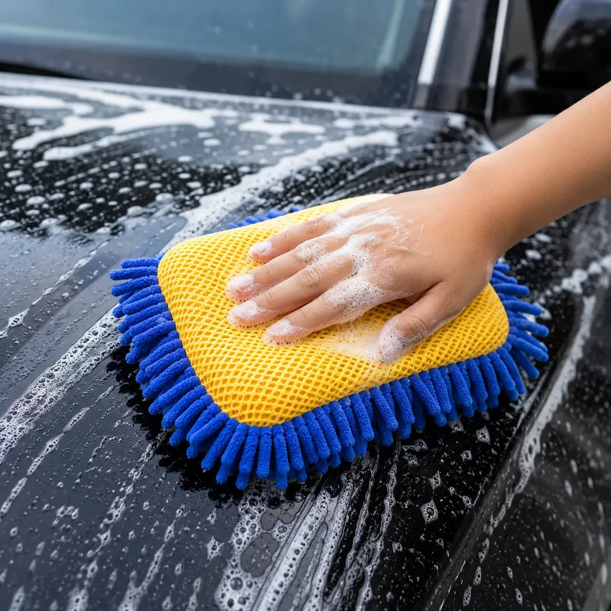 Esponja Microfibra Manopla Lavado Auto Premium
