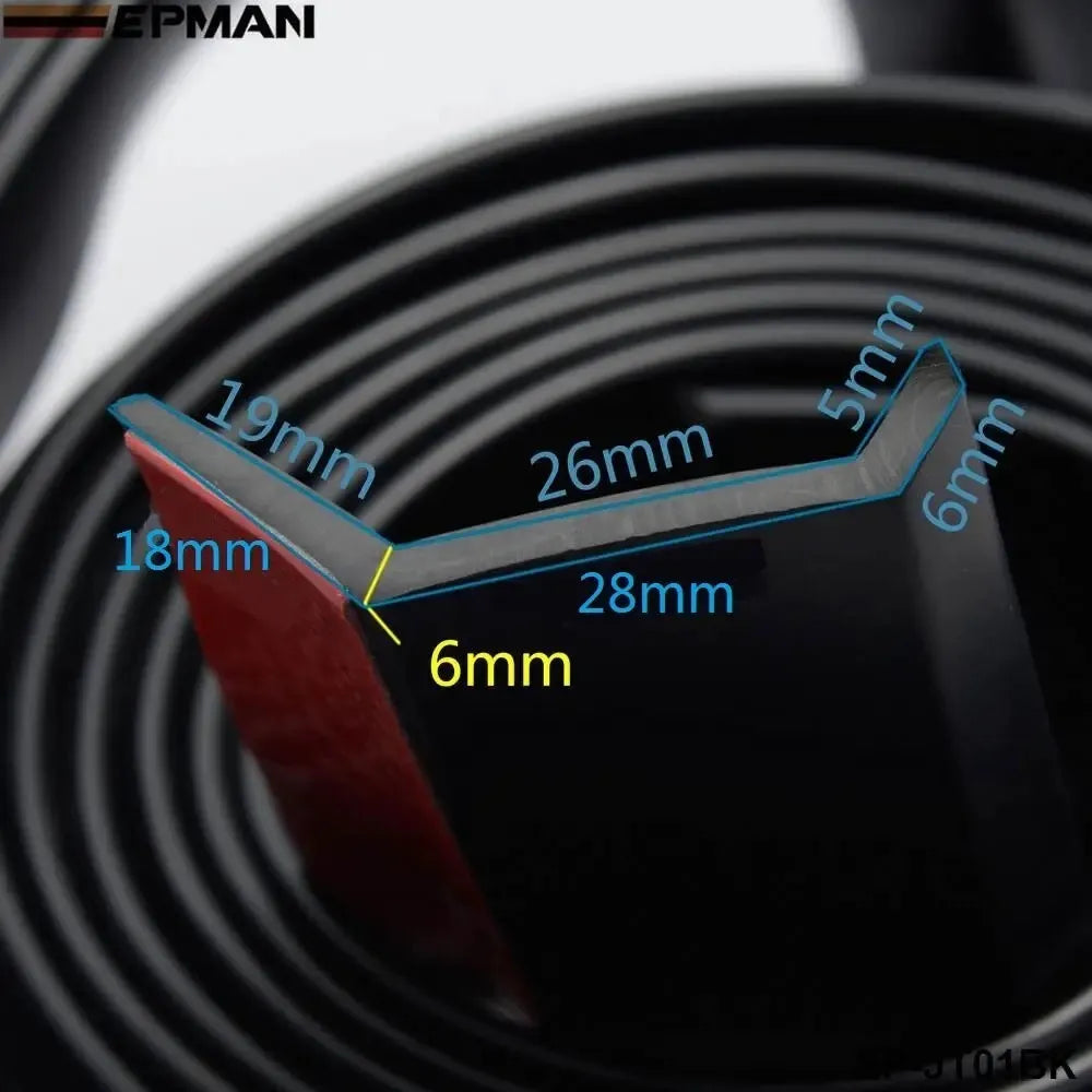 Bumper Lip Protector Paragolpe Spoiler Faldon Samurai Negro