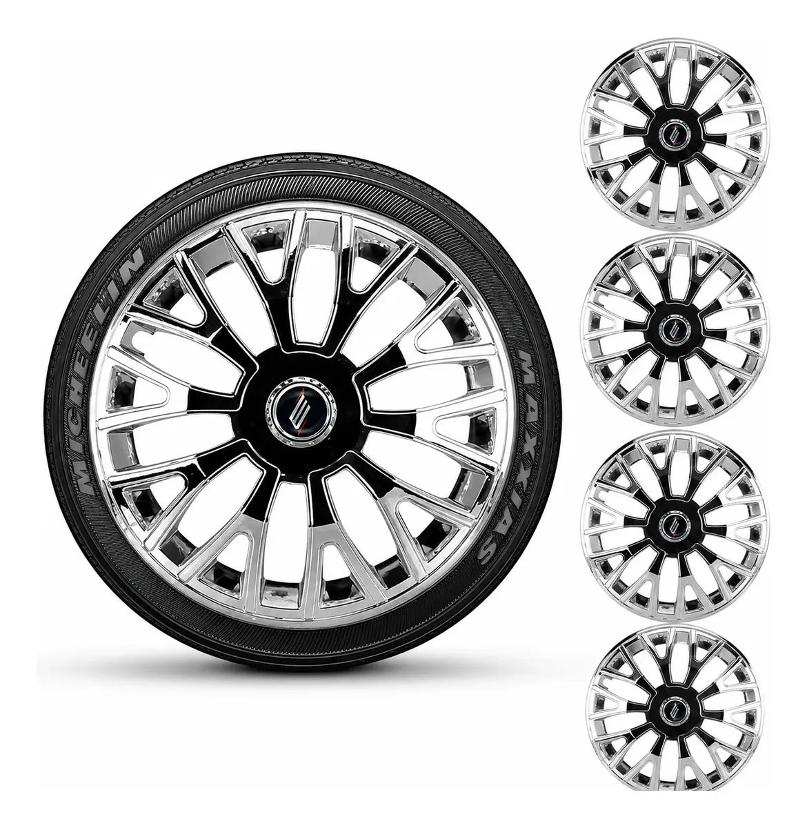 Tazas Rueda TRITON Cromo R13/R14 x4